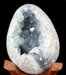 Crystal Filled Celestine (Celestite) Egg - Blue Geode #41716-1